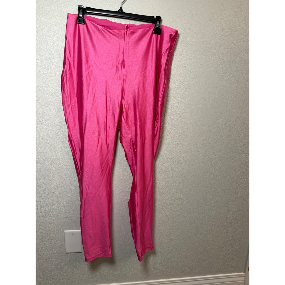 SKIMS Disco Leggings Hot Pink High Shine Spandex Pants 3X/3T/3X